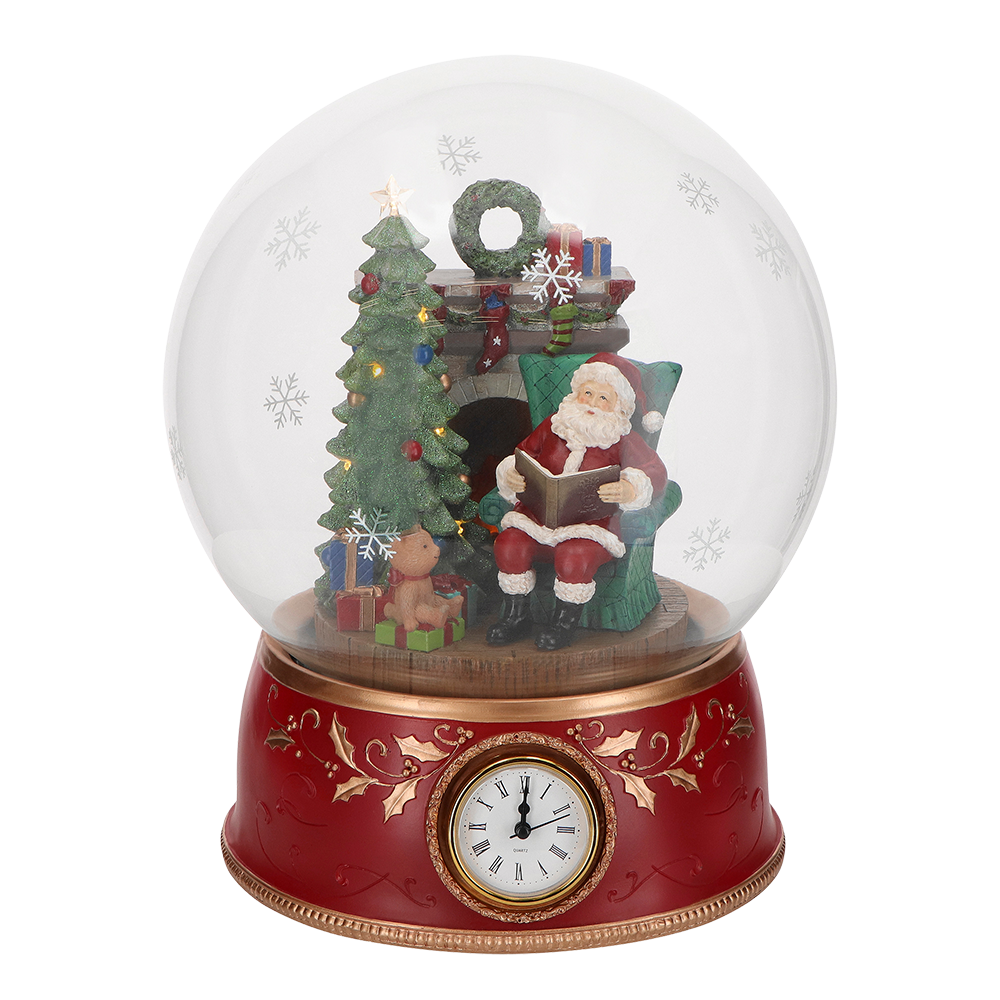 Viv! Christmas XL Musical Snow Globe - Santa by Christmas Tree - Red - 37 cm | Delivery ± 2 weeks
