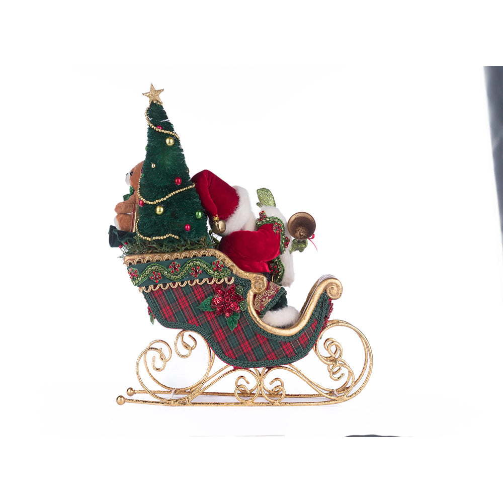 Katherine's Collection Christmas - Holiday Magic - Santa Table Top Sleigh - 37cm