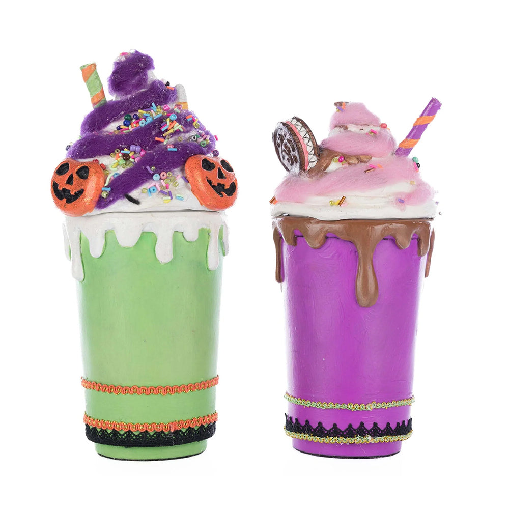 Katherine's Collection Halloween - Ghoulish Gathering - Franken Frap and Monster Mocha - set of 2 - 25cm