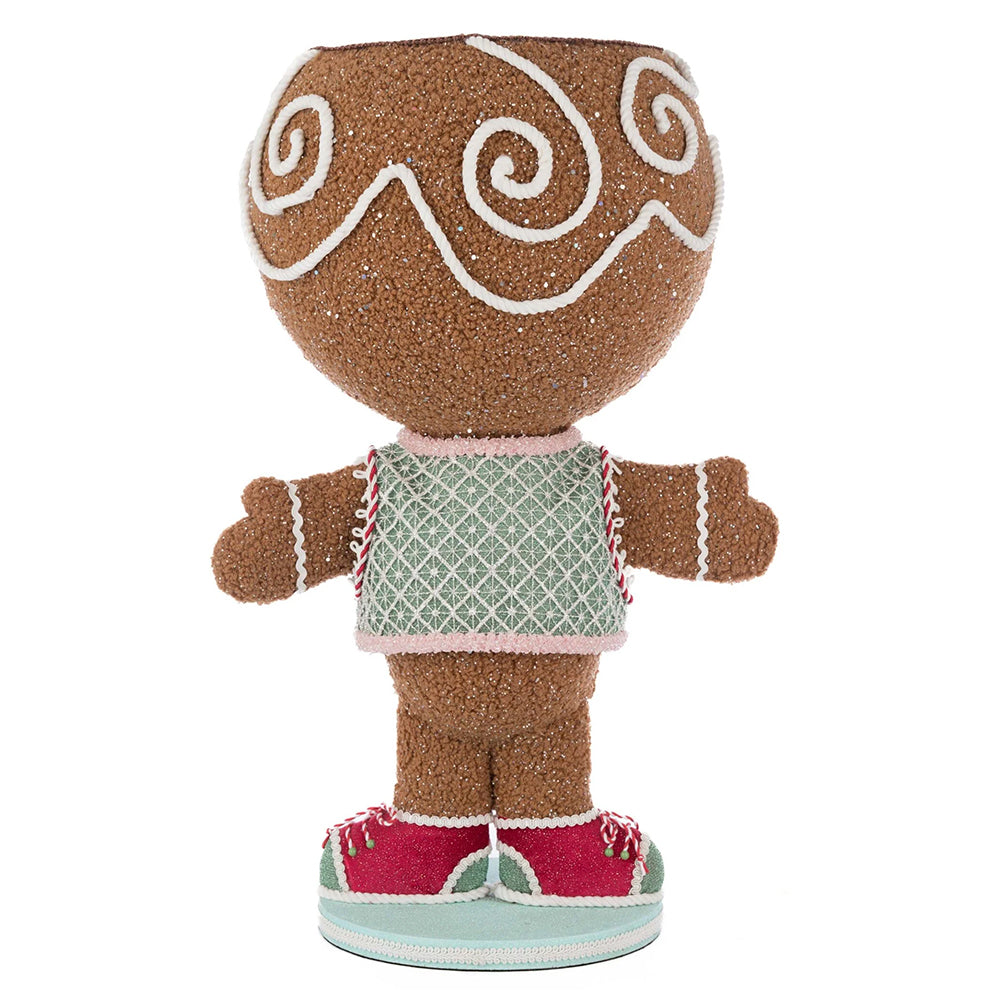 Katherine's Collection Kerst - Sweet Delights - Stick E. Sweet Gingerbread Boy Candy Container - 60cm