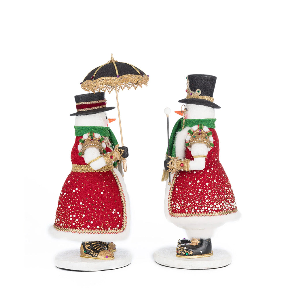 Katherine's Collection Christmas - Royal Christmas Ball - Sir Frosty Banks and Dame Icy Banks - set of 2 - 37cm