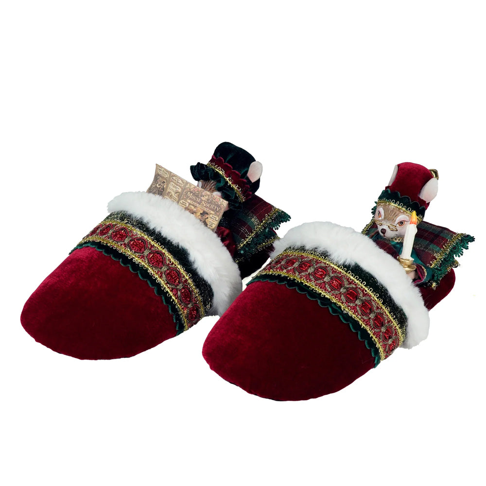 Katherine's Collection Kerst - Timeless Tidings - Mr and Mrs Fromage - set of 2 - 32cm