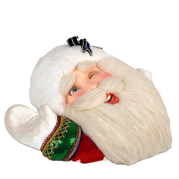 Katherine's Collection Christmas - Toy Soldier - Winking Santa Wall Mask - 66cm