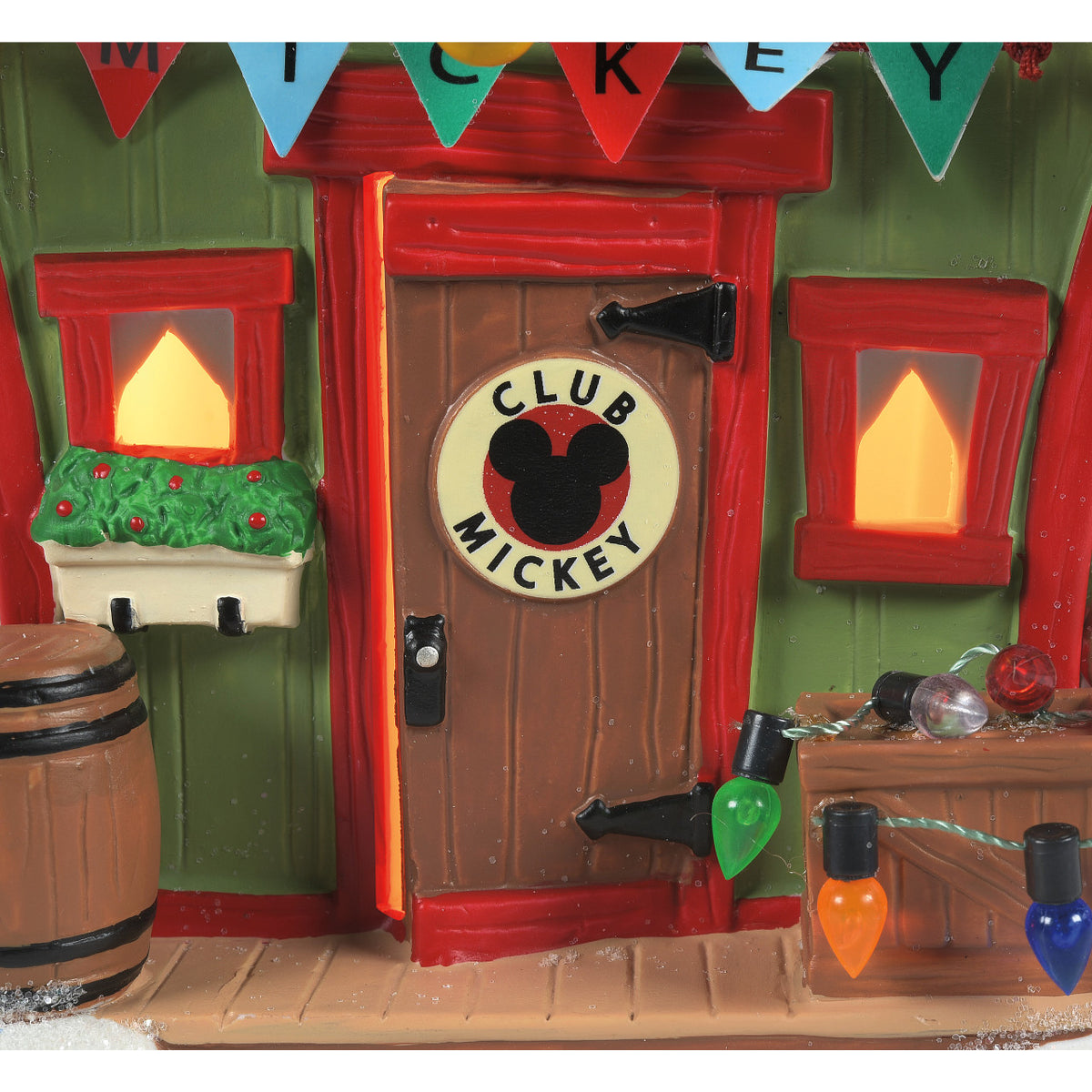 Department 56 Disney Village Christmas House - Mickey Mouse's Clubhouse - 19cm | Delivery ± 3 weeks