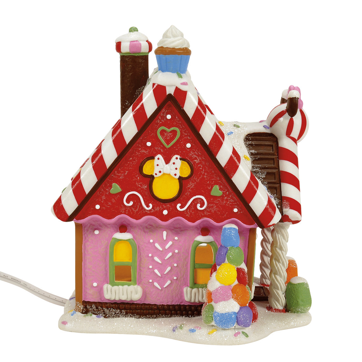 Department 56 Disney Village Christmas House - Minnie's Peppermint Villa - 15cm | Delivery ± 3 weeks