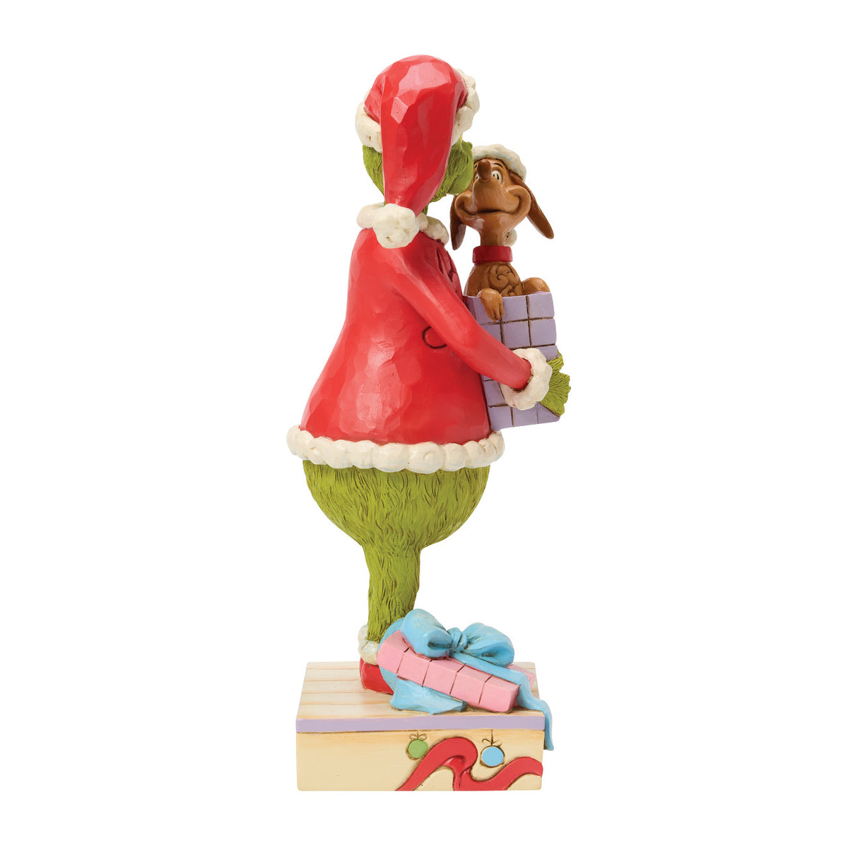 Jim Shore The Grinch Christmas Figurine - With Christmas Present & Max - 24cm | Delivery ± 3 weeks