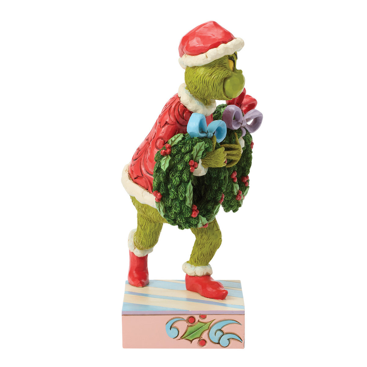 Jim Shore The Grinch Christmas Figurine - With Christmas Wreaths - 20.5cm | Delivery ± 3 weeks