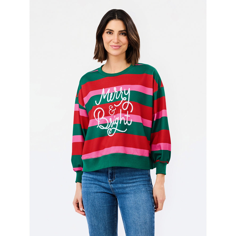Mary Square Apparel - Women's Christmas Sweatshirt 'Merry & Bright'