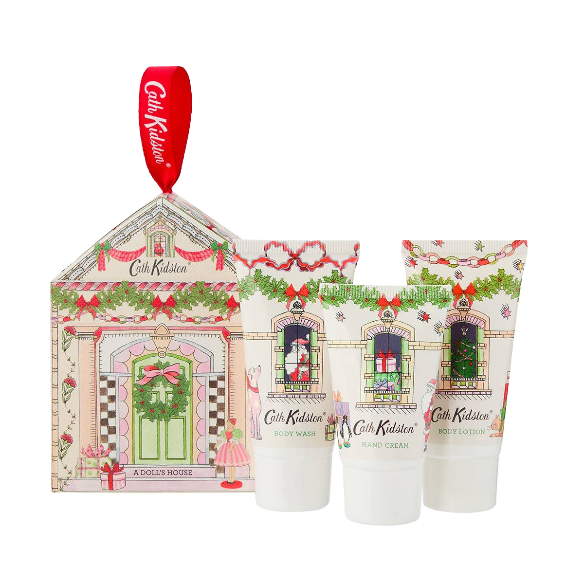 Cath Kidston Kerst Cadeauset voor Haar - Handcrème, Body Lotion en Douchegel