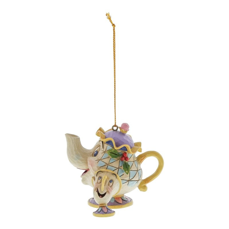 Disney Traditions by Jim Shore Christmas Ornament - Mrs. Potts & Chip - 7.5cm | Delivery ± 3 weeks