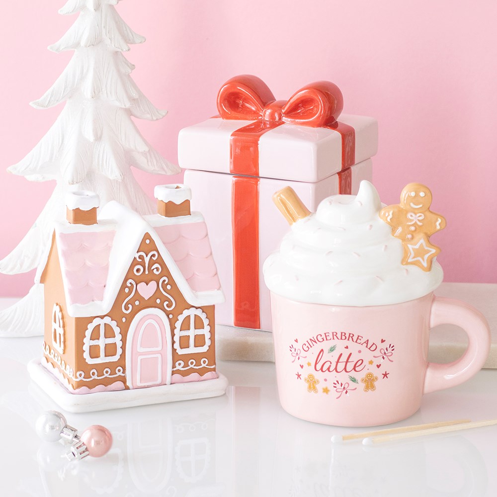Viv! Christmas Oil & Wax Melt Burner - Pink Gingerbread Latte
