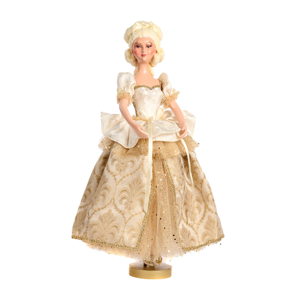 Goodwill M&G Kerstbeeld - Sun King Baroque Lady Doll on Base - 46cm
