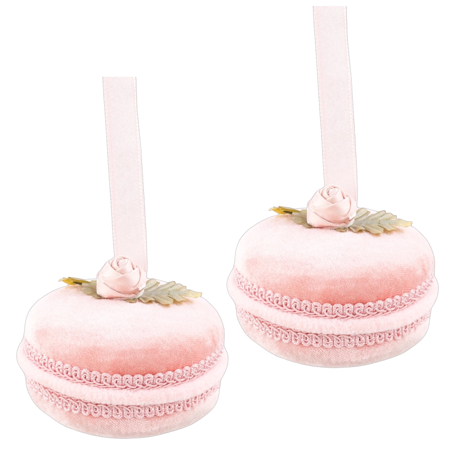 December Diamonds Christmas Ornament - Rose Macaron - Set of 2 - Light Pink - 10 cm