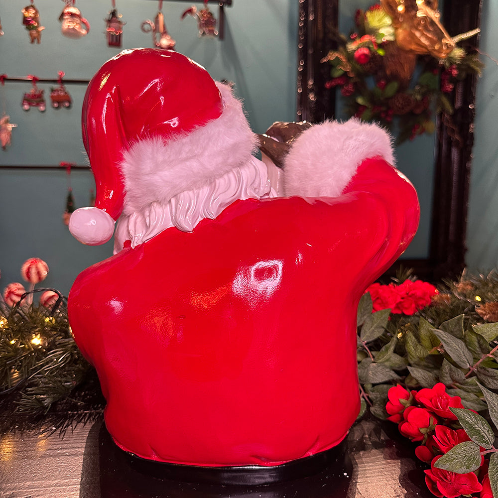 Viv! Christmas Weihnachtsfigur - Weihnachtsmann mit Abrisskalender - rot weiß - 33cm