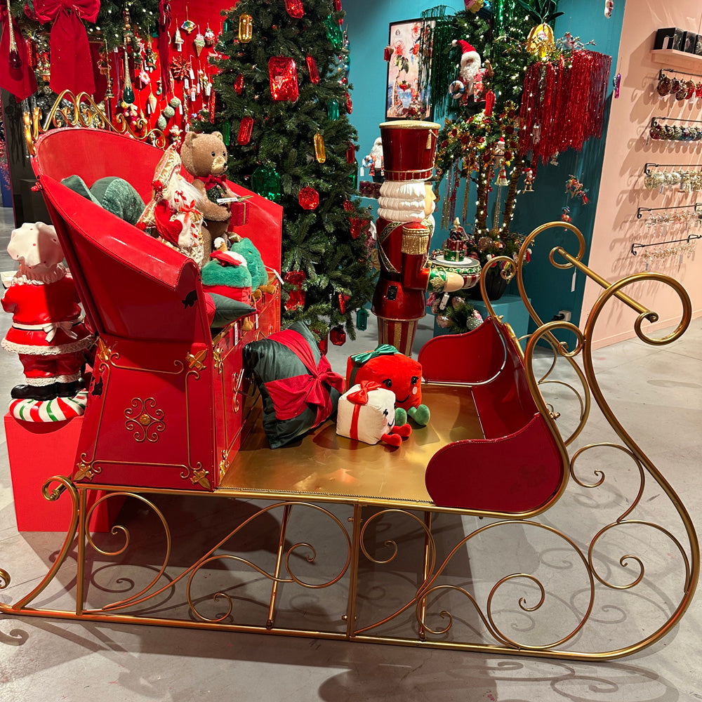 Goodwill M&G Christmas Display - XXL Metal Sleigh - Red - 210cm