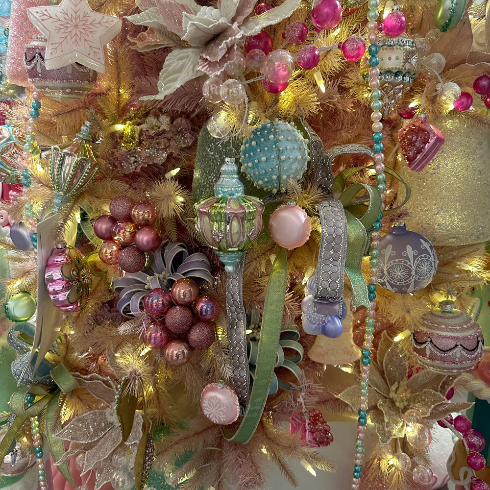 Viv! Christmas Kerstboomversiering - parelmoer Parel Guirlande - pastel - 122cm