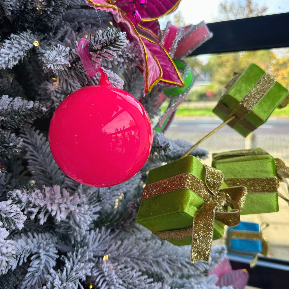 Viv! Christmas Bauble - Light Pink - Set of 2 - Glass - 10 cm