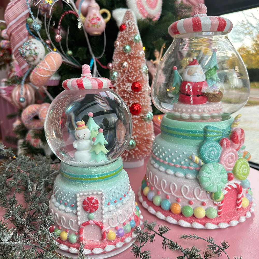 December Diamonds Snow Globe incl. Music - Snowman in Candy Machine - pastel - 25cm