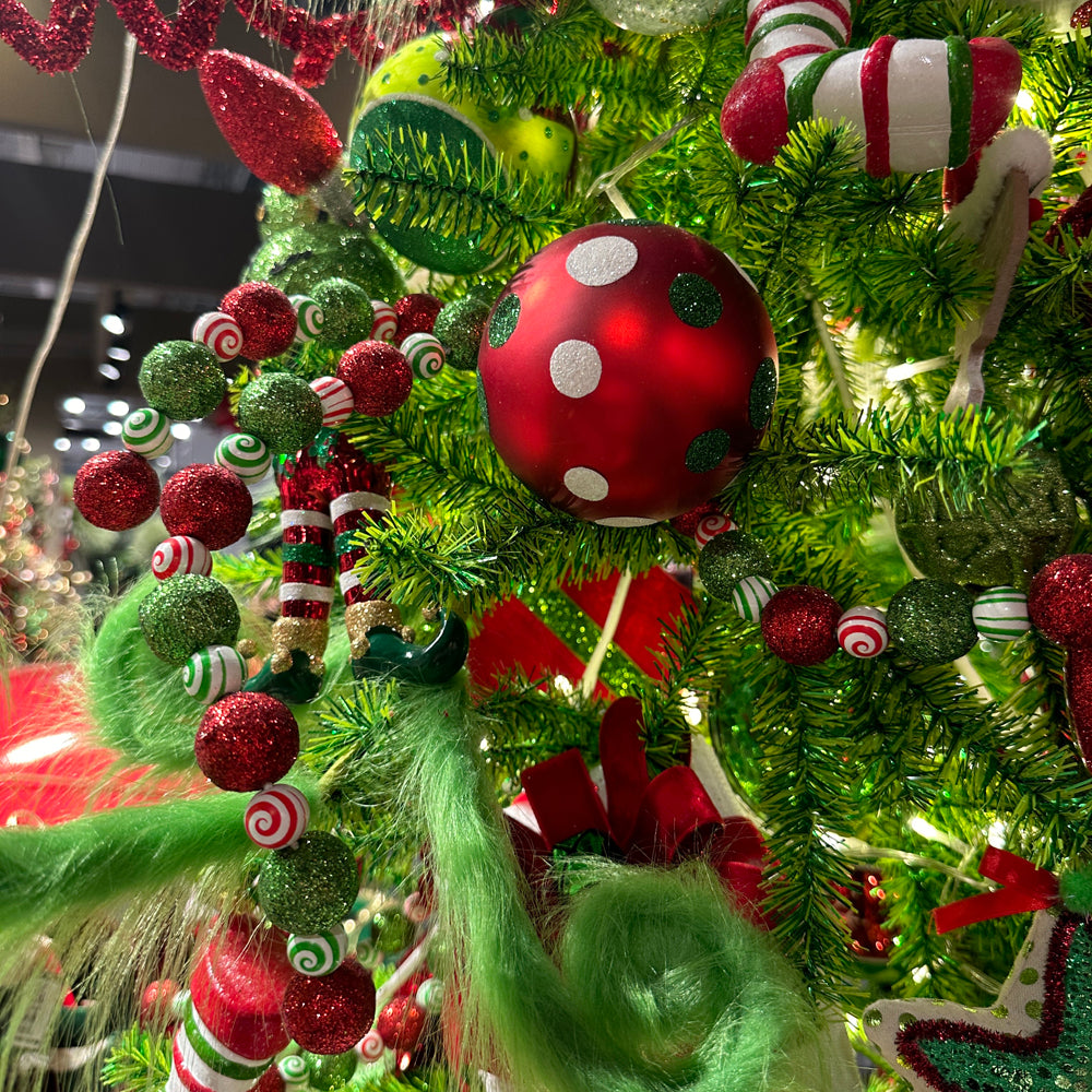 Viv! Christmas Ramo de Navidad - Rama Rizada de Monstruo Verde Peludo - verde - 72cm