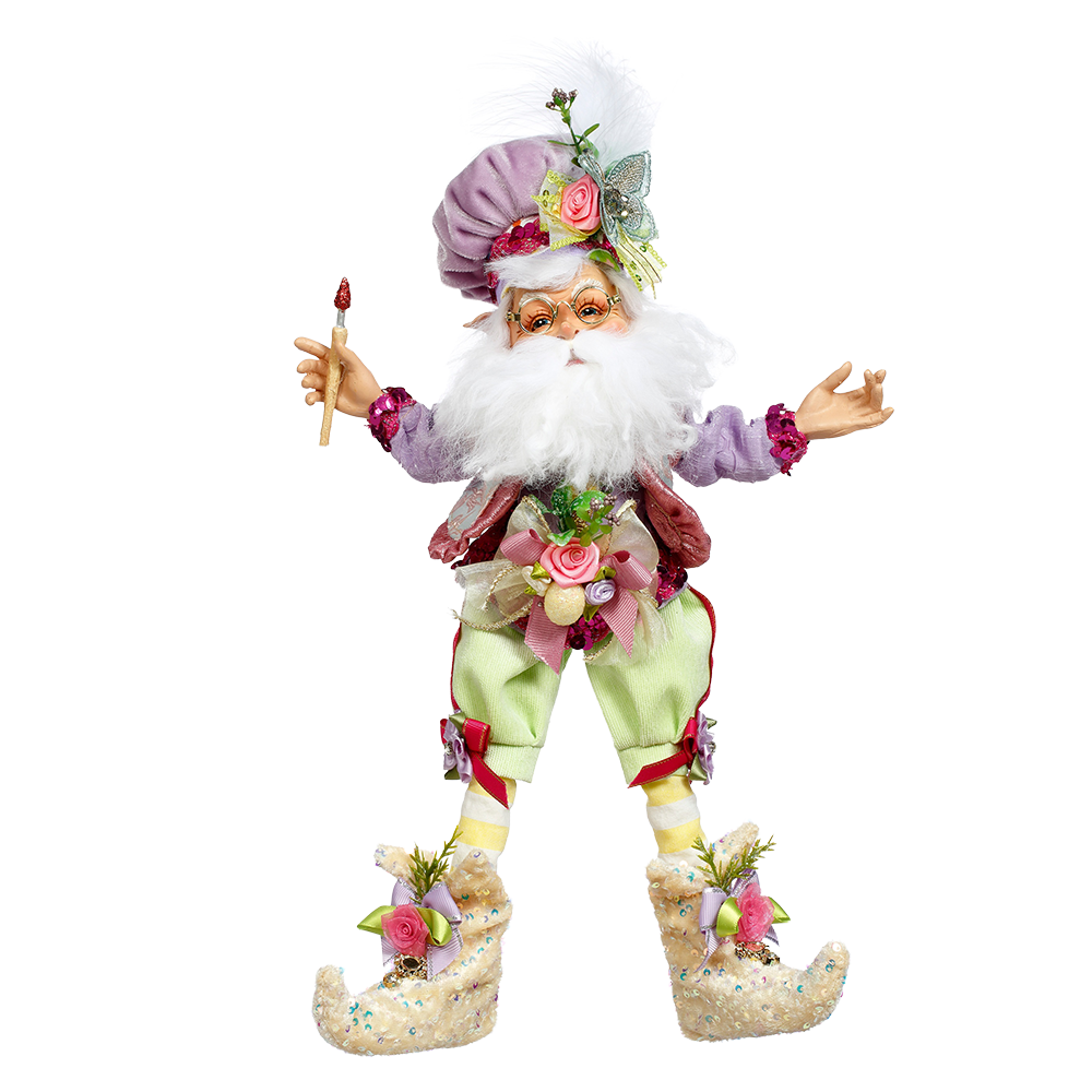 Mark Roberts Easter Decoration - Small Egg Painter Elf - purple yellow - 34cm