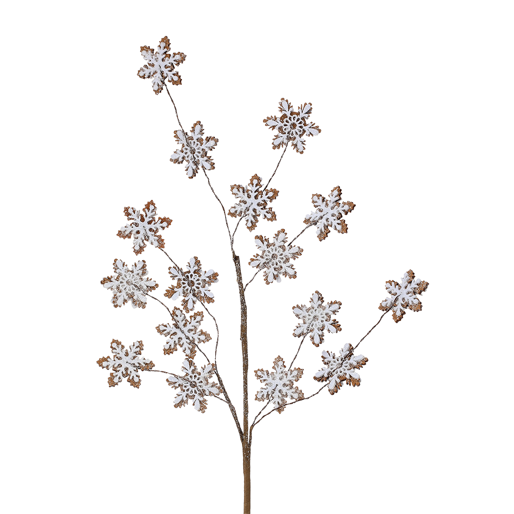 Viv! Christmas Kersttak - Gingerbread Sneeuwvlok - bruin wit - 81cm