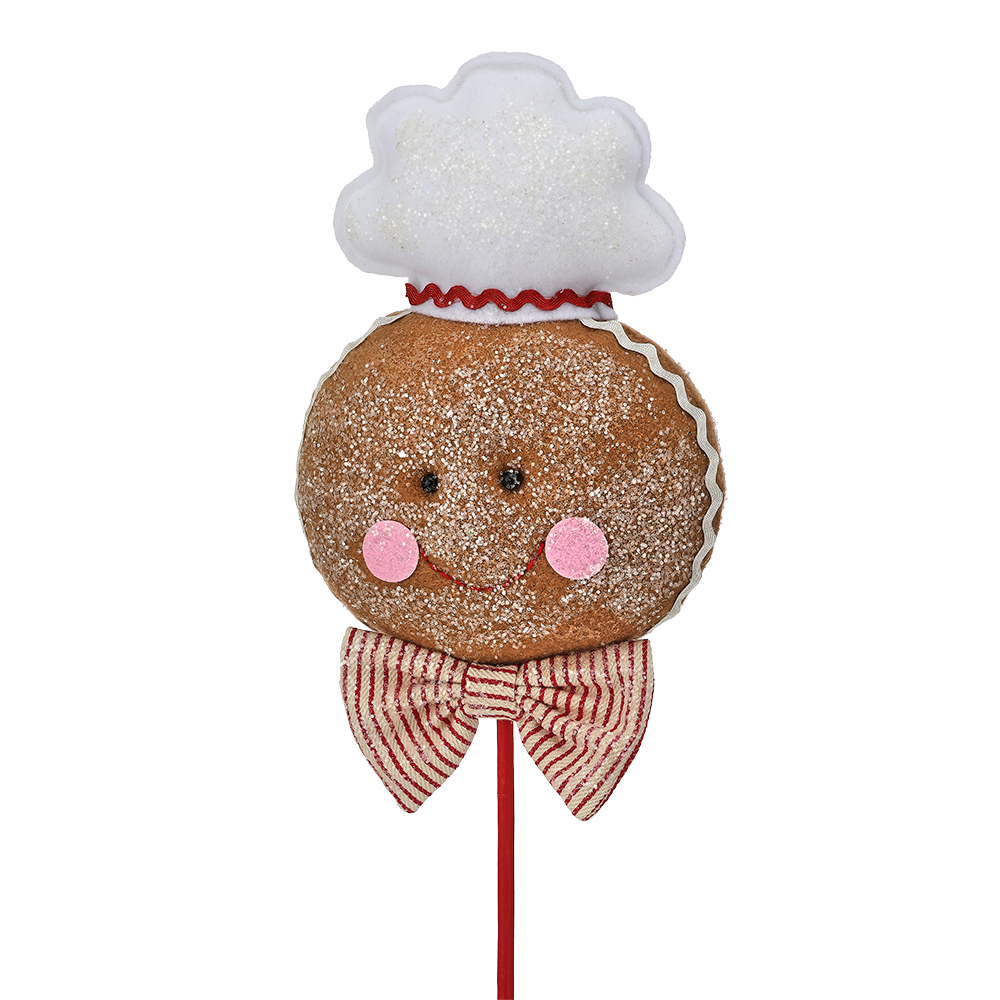 Viv! Christmas Kersttak - Gingerbread Chef - bruin rood wit - 47cm