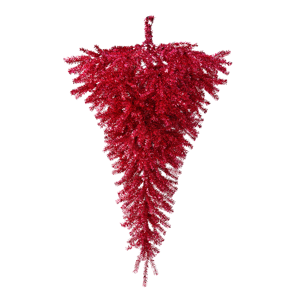 Viv! Christmas Weihnachtsdeko - Umgekehrter Lametta-Weihnachtsbaum - Rosa - 122 cm