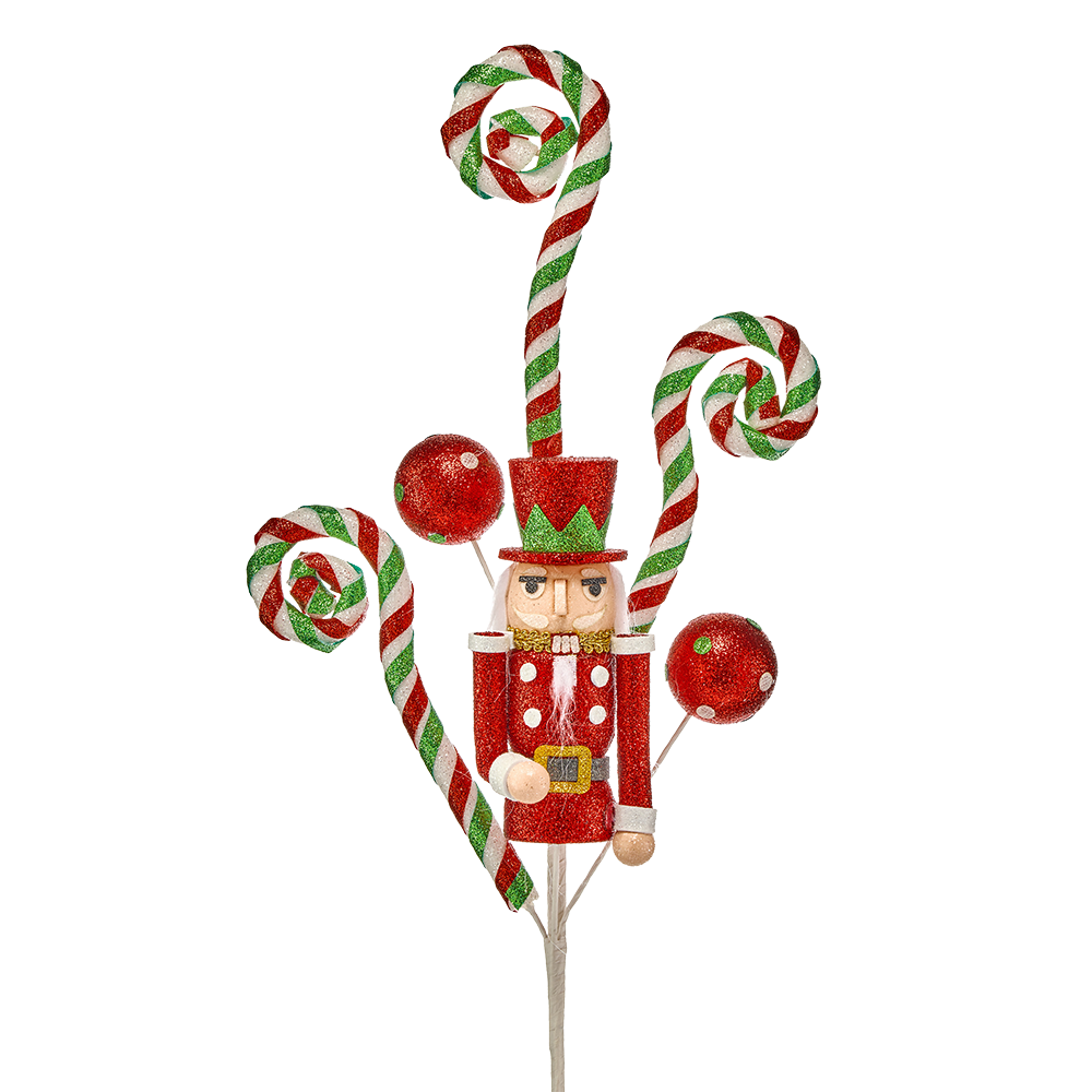Viv! Christmas Spray - Nutcracker - Red Green - 76 cm