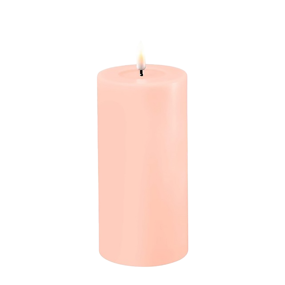Deluxe Homeart - LED Pillar Candle - 7.5 × 15 cm - Pink