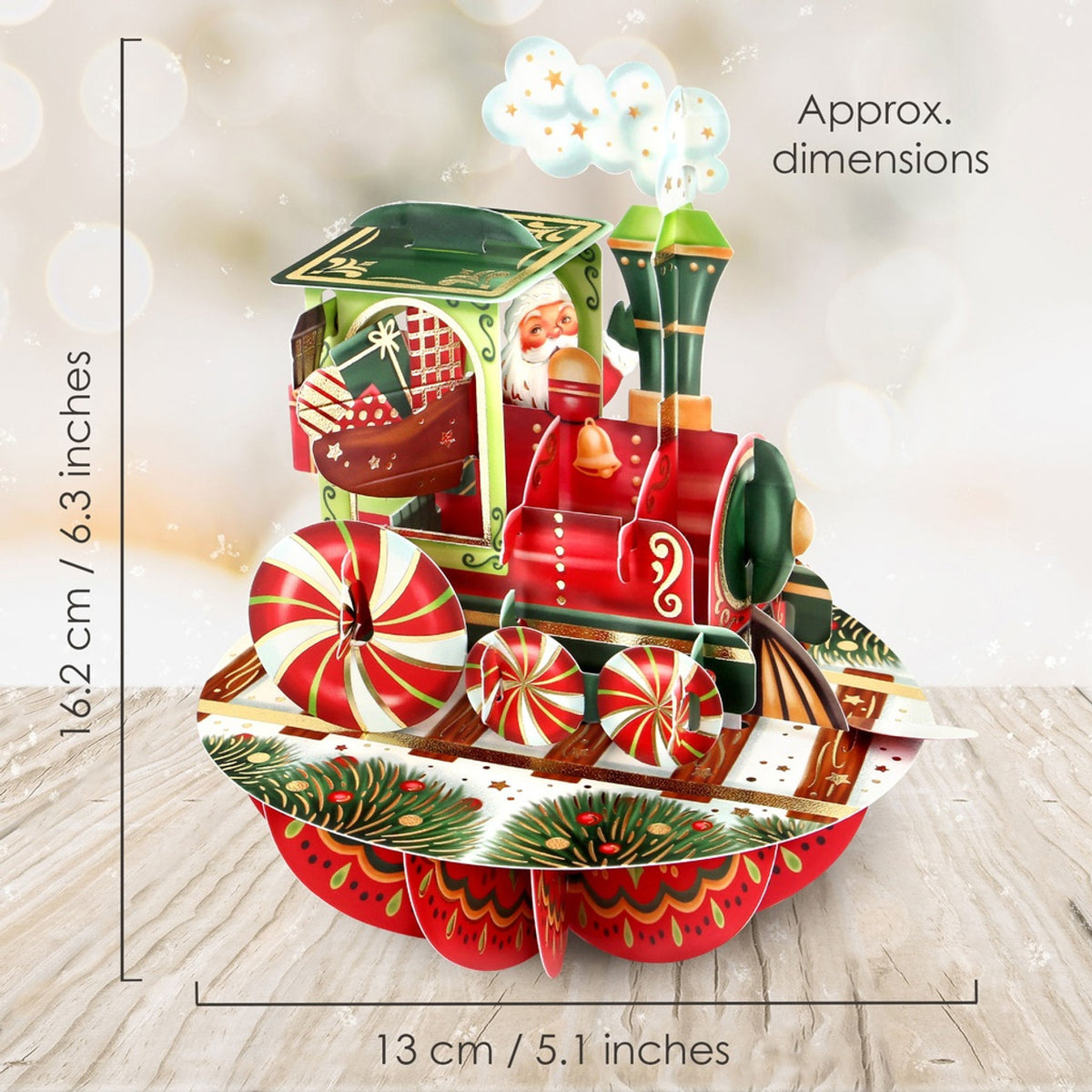 Santoro London 3D Pirouette Christmas Card - Christmas Train