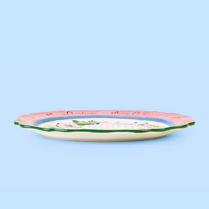Eleanor Bowmer Kerstservies – Dear Santa serveerschaal ovaal – 32 cm
