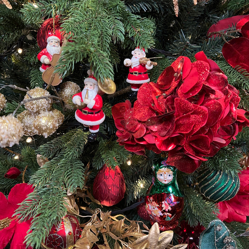 Goodwill M&G Christmas Ornament - Matryoshka Doll - glass - red green - 14cm