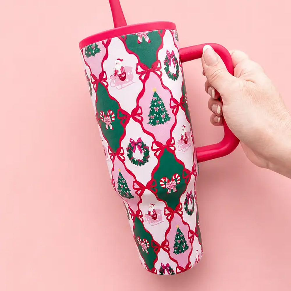 Rock Paper Scissors Spill-Proof Tumbler - Santa's Candy Cane Cottage