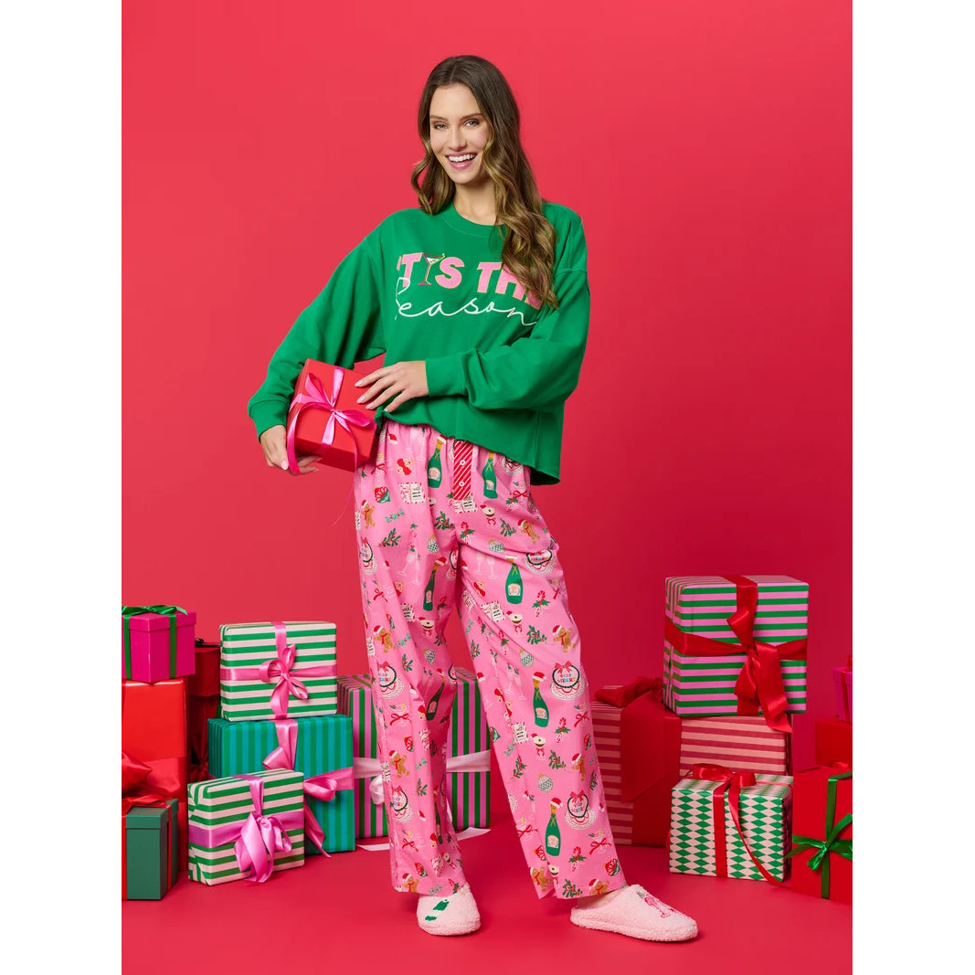 Shiraleah Women's Loungewear - Merry Icons Boxer Pants