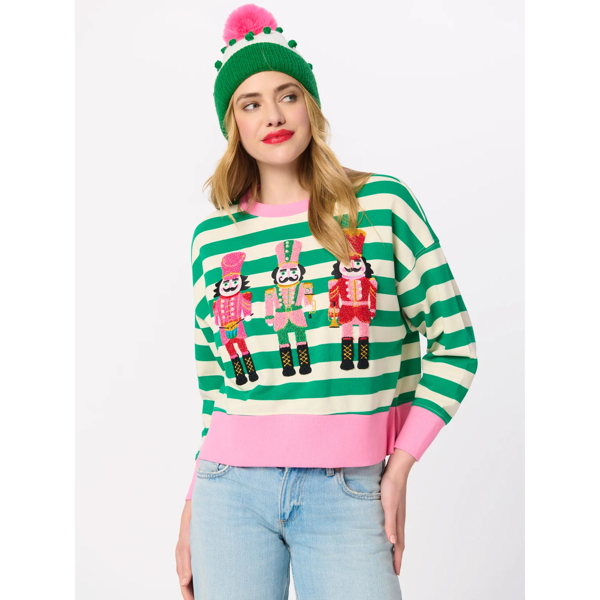 Shiraleah Kerst Kleding - Dames Kersttrui - Nutcracker Relaxed Sweatshirt