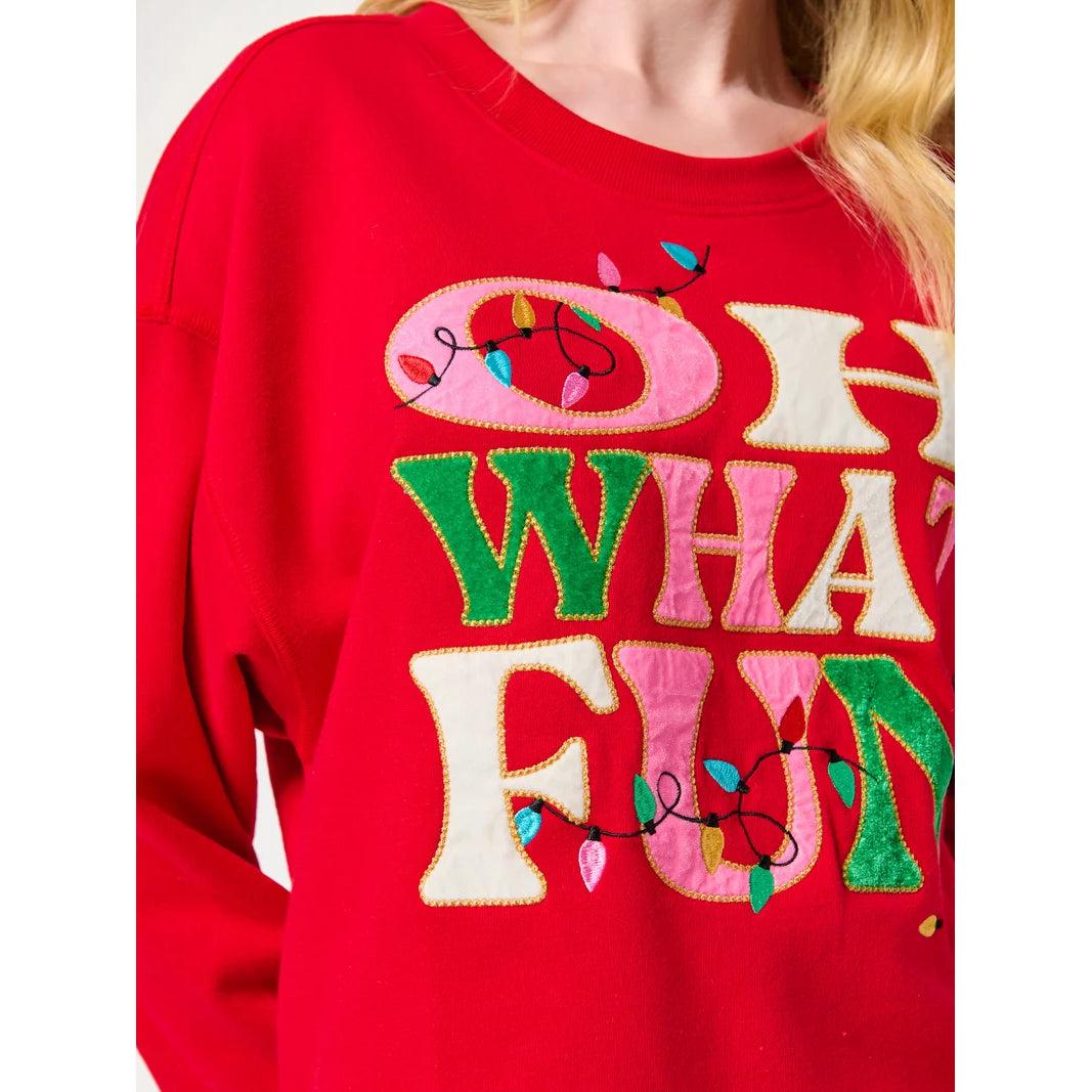 Shiraleah Women's Christmas Sweatshirt - Oh What Fun