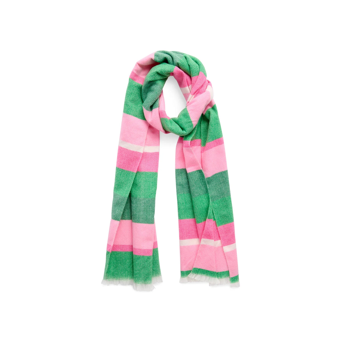 Shiraleah Dames Sjaal - Roze-Groen Gestreept
