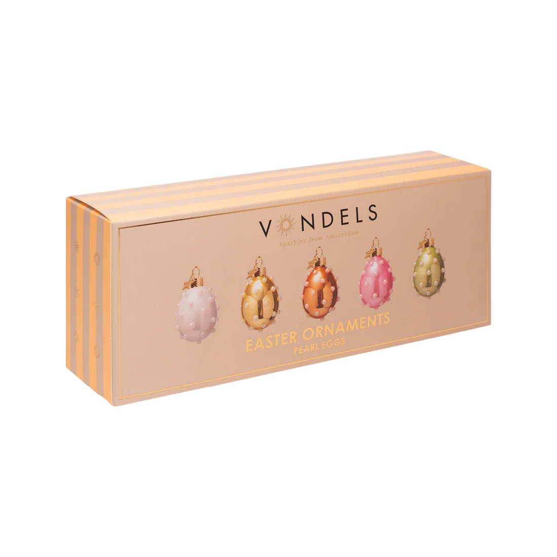 Vondels Easter Decoration Ornament - Pearl Easter Eggs - set of 5