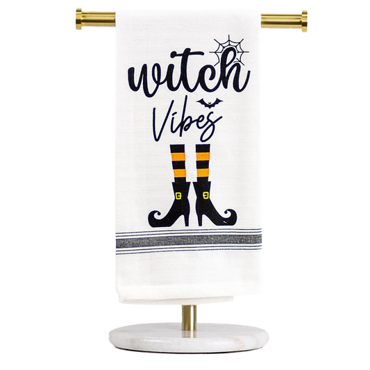 Viv! Christmas Halloween Keukentextiel - 'Witch Vibes' Theedoek - katoen