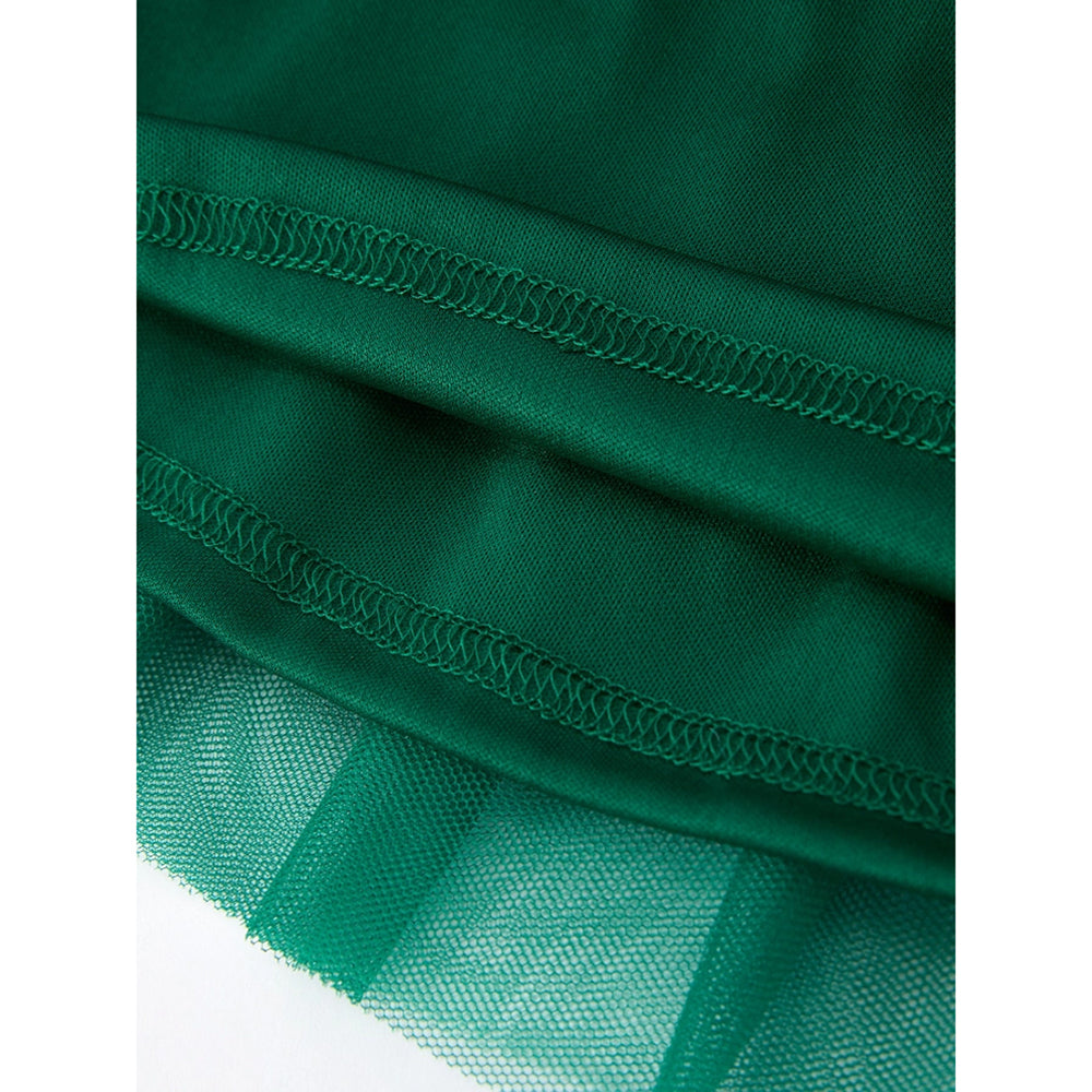 Rylee Faith Designs - Girls' Green Christmas Tutu Skirt - Candy Cane