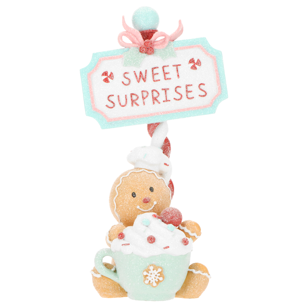 Viv! Christmas Kerstbeeld - Gingerbread 'Sweet Surprises' - pastel - 25cm