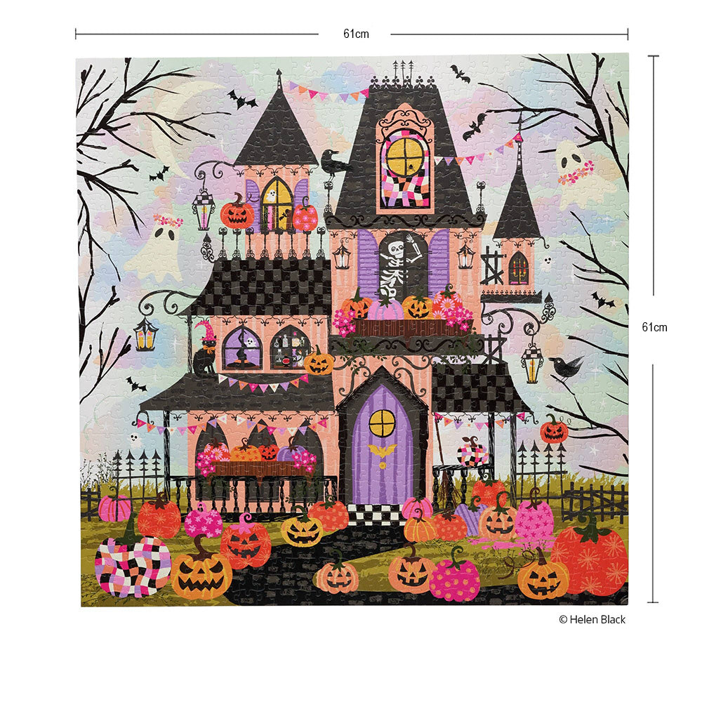 WerkShoppe Halloween Puzzle with Glitter - Boohemian Mansion - 1,000 Pieces