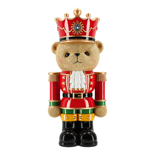 Viv! Christmas Figura de Navidad - Cascanueces Oso Chunky con LED - rojo - 46cm