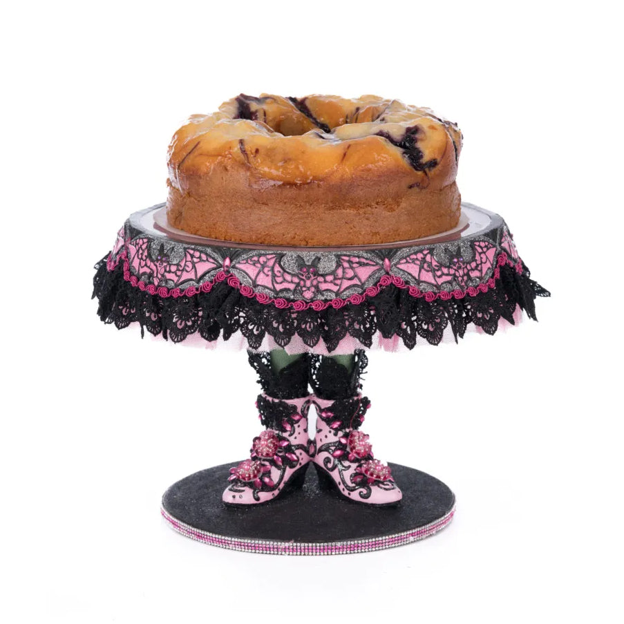 Katherine's Collection Halloween - Pink Panic Possession - Witch Boots Cake Plate Stand - 32cm