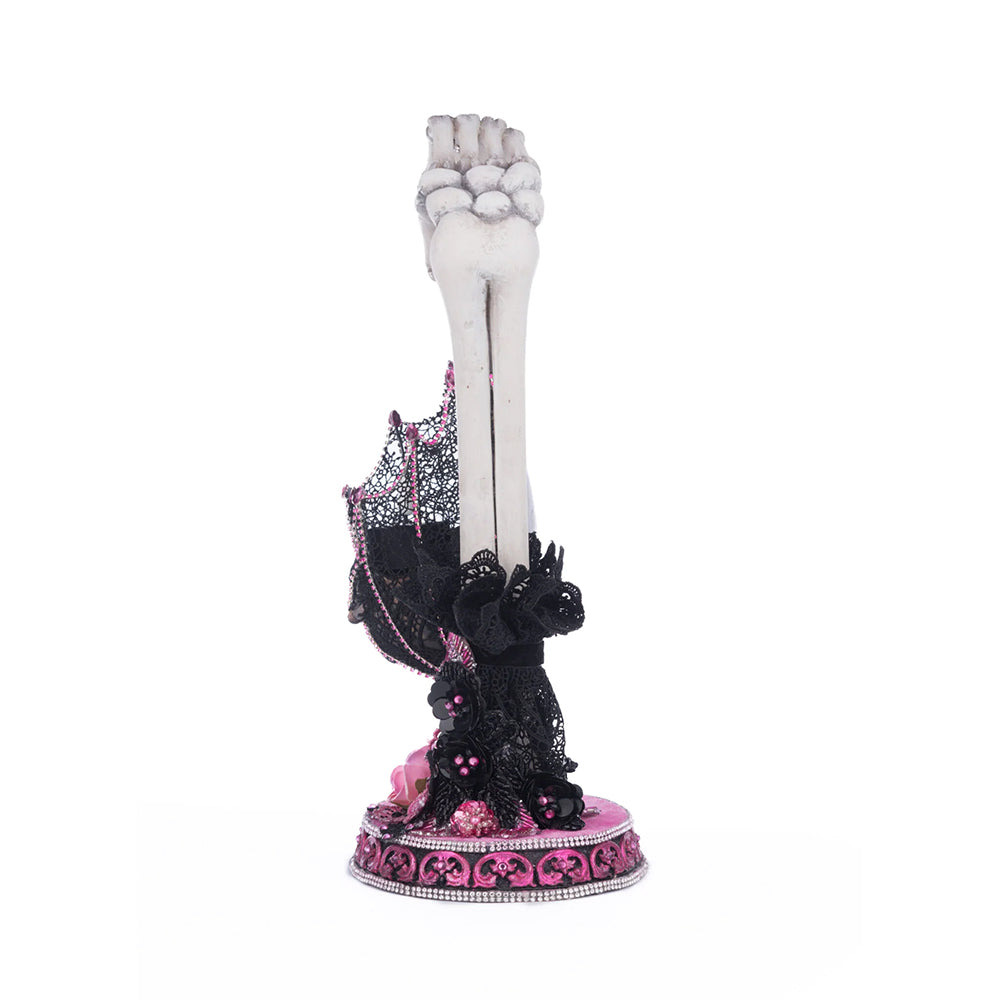 Katherine's Collection Halloween - Pink Panic Possession - Lacey Bat Luminary Votive Holder - 39cm