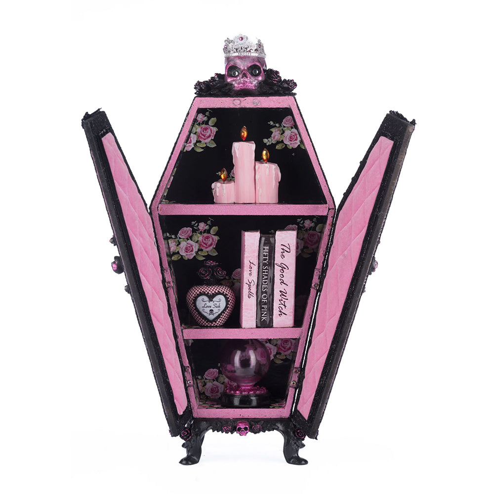 Katherine's Collection Halloween - Pink Panic Possession - Coffin Cabinet Menagerie - 53cm