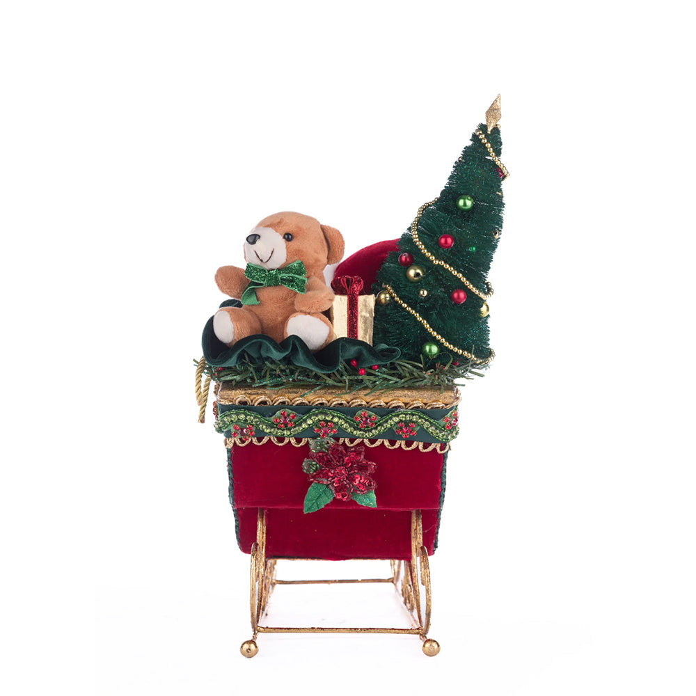 Katherine's Collection Christmas - Holiday Magic - Santa Table Top Sleigh - 37cm