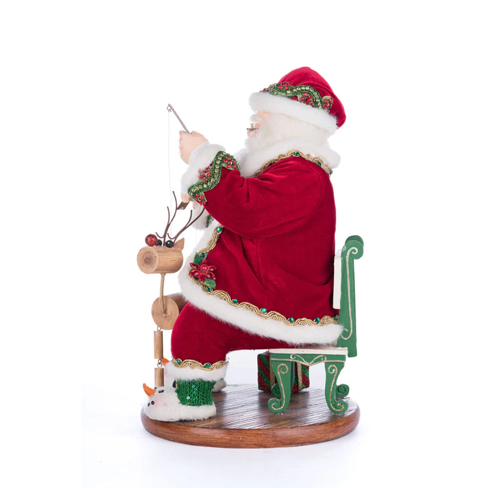 Katherine's Collection Kerst - Holiday Magic - Santa With Marionette - 36cm