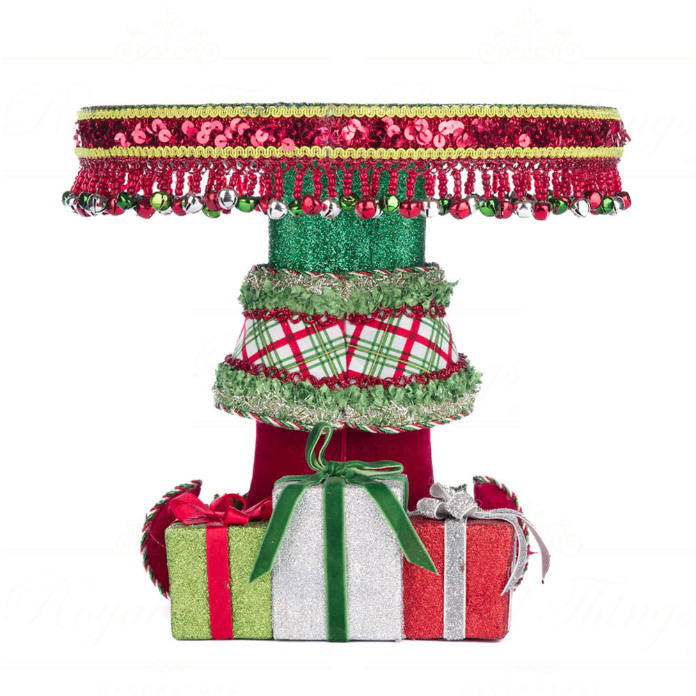 Katherine's Collection Kerst - Village of Holly Woods - Elf Boots Cake Stand Plate - 27cm