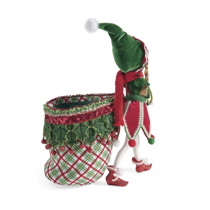 Katherine's Collection Christmas - Village of Holly Woods - Winter Snowdrop Elf w/ Bag - 32cm